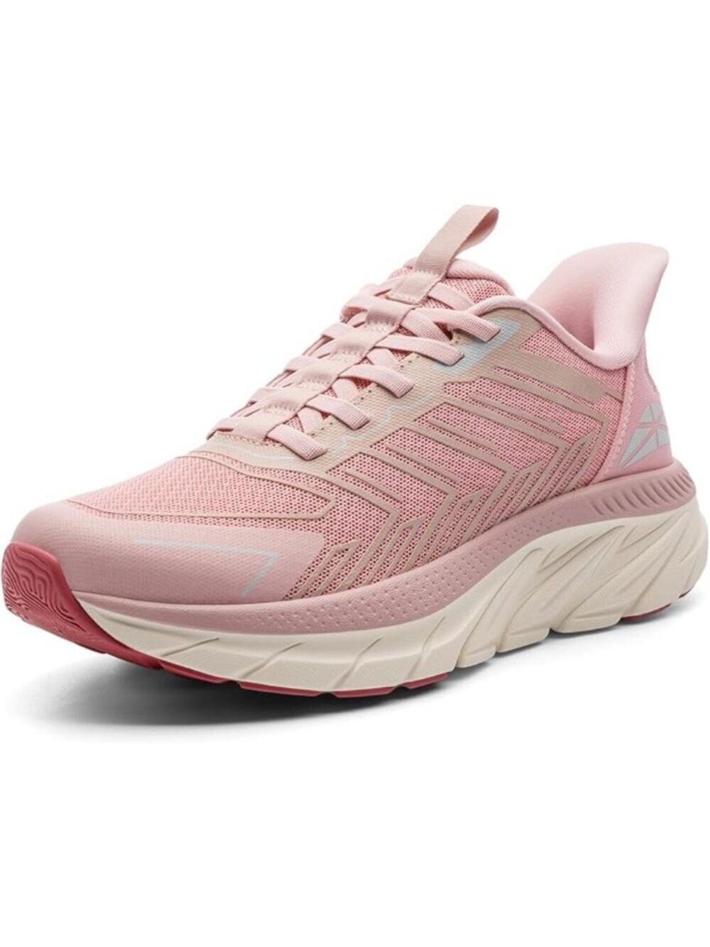 Women's Pink Slip On Walking Shoes Running Comfortable Breathable Sneakers